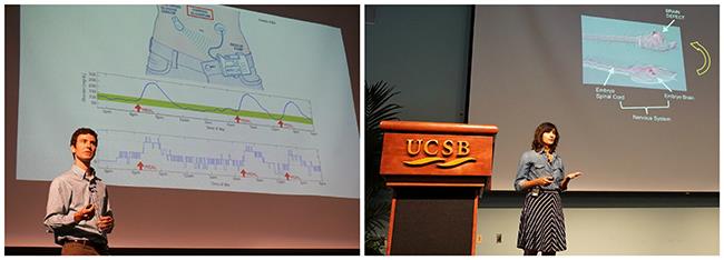 David Copp spoke about an artificial pancreas; and Sarah Abdul-Wajid discussed sea squirts. Credit: Patricia Marroquin