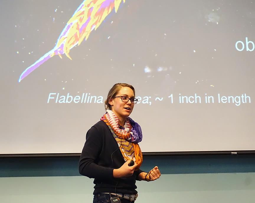 savannah_dearden_DSC03669_web Color and sparking sea slug photonics were the topic of Savannah Dearden's talk. Credit: Patricia Marroquin