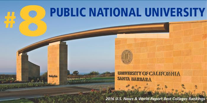 UC Santa Barbara is the No. 8 Public National University.