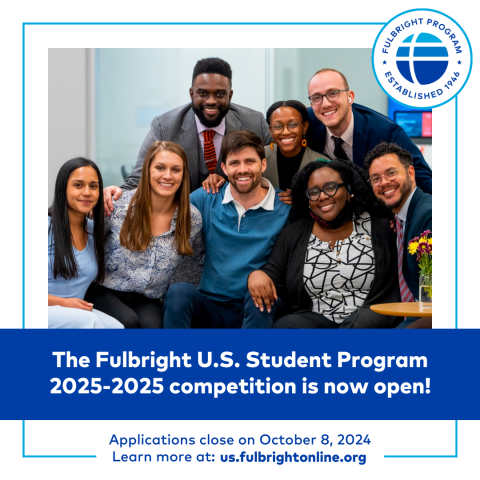 Fulbright program now open