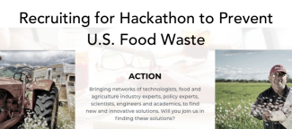 Recruiting for Hackathon to Prevent U.S. Food Waste